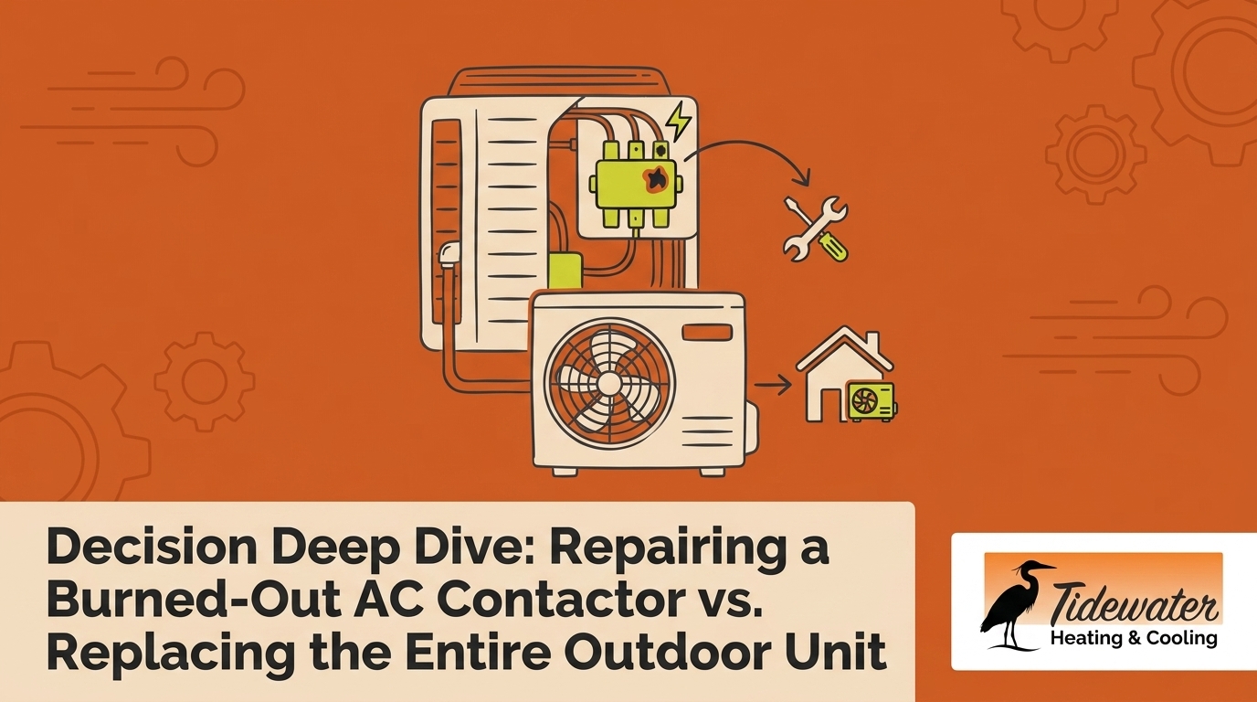 Decision Deep Dive: Repairing a Burned-Out AC Contactor vs. Replacing the Entire Outdoor Unit — featured image